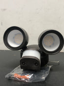 Commercial electric IS08a240030BZTH 240-Degree Bronze Motion Activated Integrated LED Outdoor Twin Head Security Flood Light, 4000K