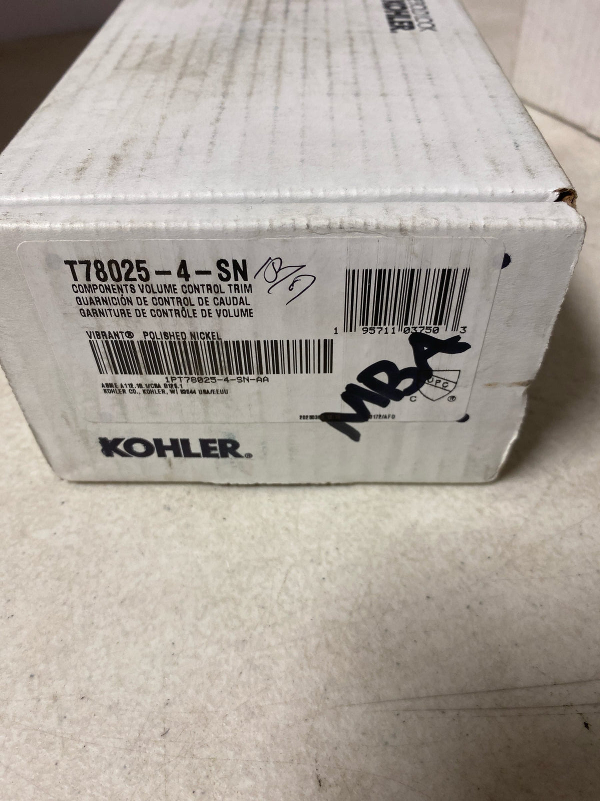 Kohler T78025-4-SN Components Mastershower Volume Control Valve Trim With Lever Handle in Vibrant Polished Nickel