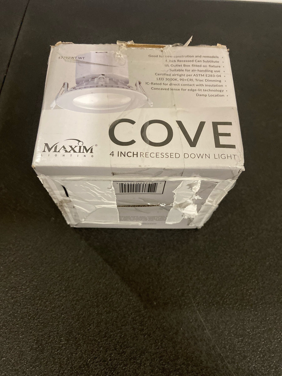 Maxim Lighting Cove 4" Recessed Light | White Finish | White Glass Shade | Transitional Recessed Light | Ideal for Kitchens, Hallways & Living Rooms | Dimmable | 57792WTWT