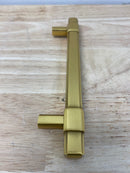 Belwith Keeler B076900-BGB Monroe 5-1/16" Center to Center Square Cabinet Bar Handle / Drawer Pull - Brushed Golden Brass