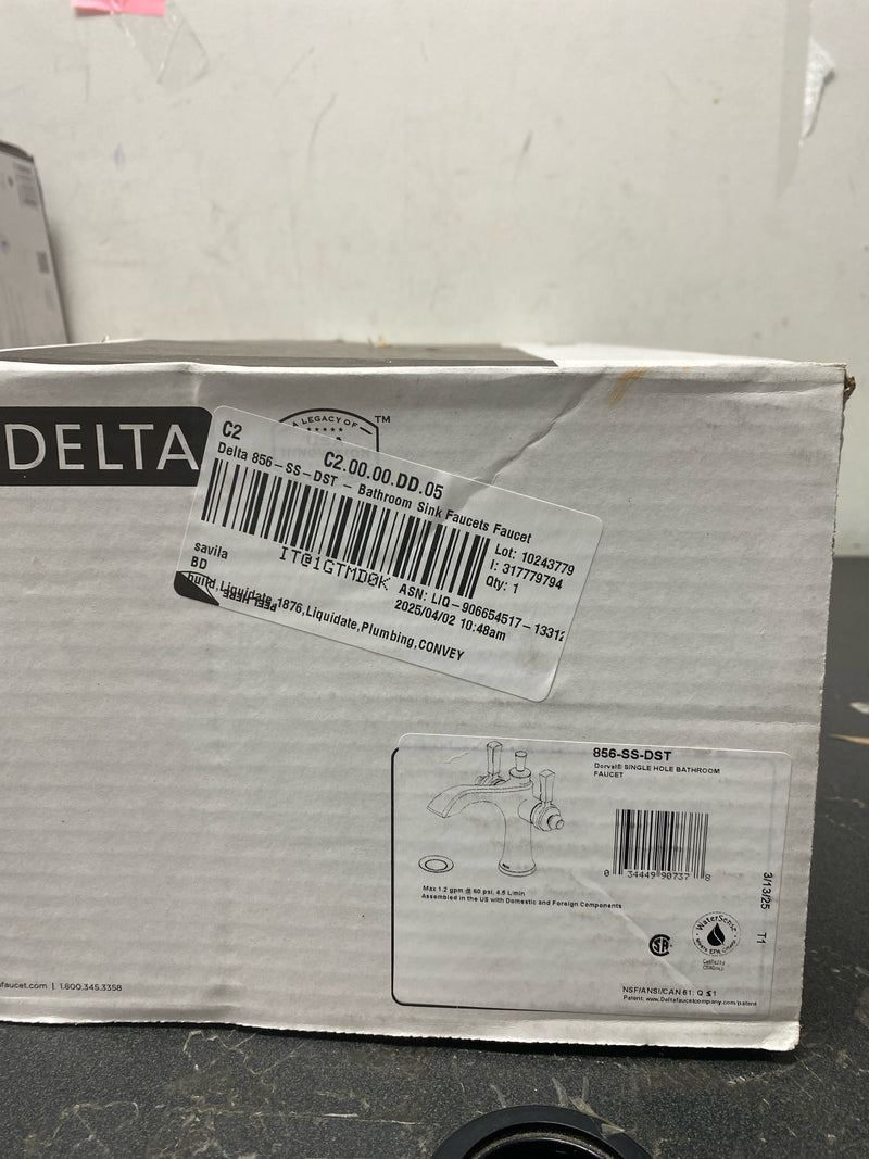 Delta 856-SS-DST Dorval 1.2 GPM Single Hole Bathroom Faucet - Brilliance Stainless