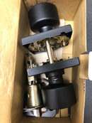 Miseno MLK4090BK Quattro Shaker Passage Door Knob Set with Square Rose - Matte Black