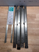 Knape and Vogt KV8500B22 8500 Series 22 Inch Full Extension Side Mount Ball Bearing Drawer Slide with 150 Lbs. Weight Capacity - Pair - Anochrome