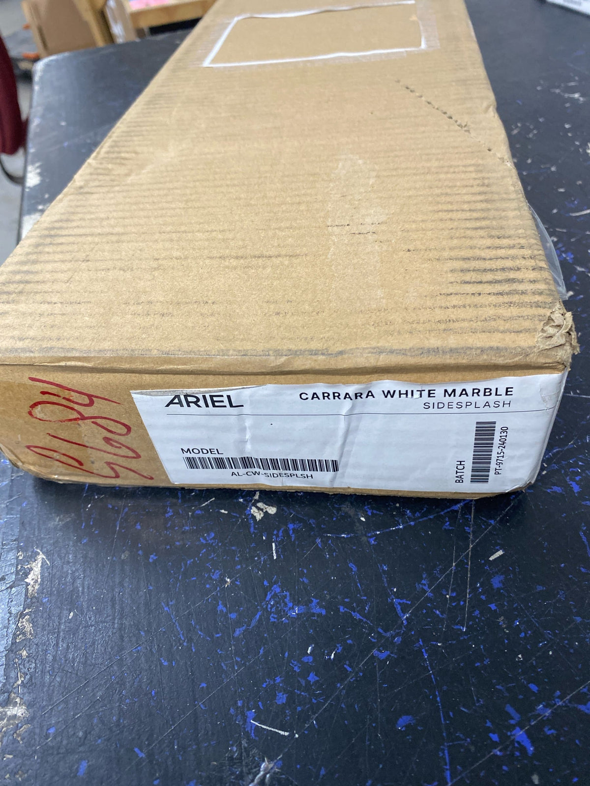 Ariel AL-CW-SIDESPLSH Ariel 21-3/16" Marble Vanity Side Splash - White