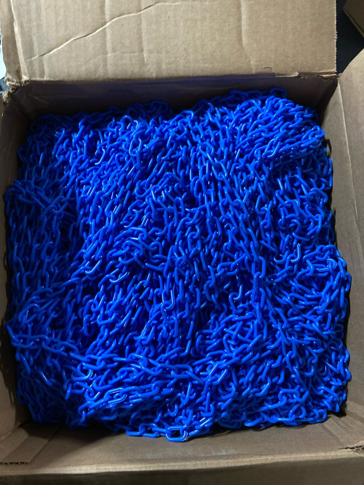 Mr. Chain Blue Plastic Chain .75"(#3, 19 mm)x500