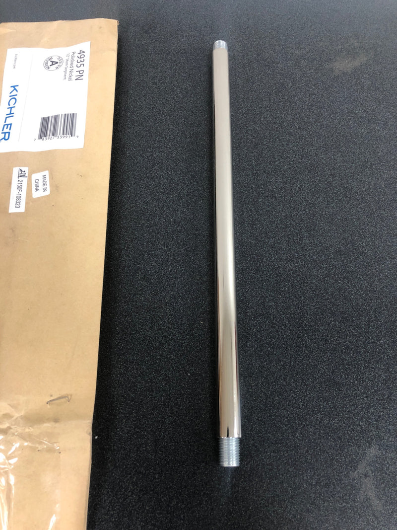 Kichler 4935PN 12" Downrod Accessory - 5/8" Diameter - Polished Nickel