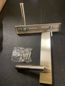Emtek 17B6US15 LH Stuttgart Lever Brass Modern Door Configuration 7 Active Thumbturn and Inactive Handles Multi Point Trim Lever Set with American Cylinder Above Handle - Satin Nickel