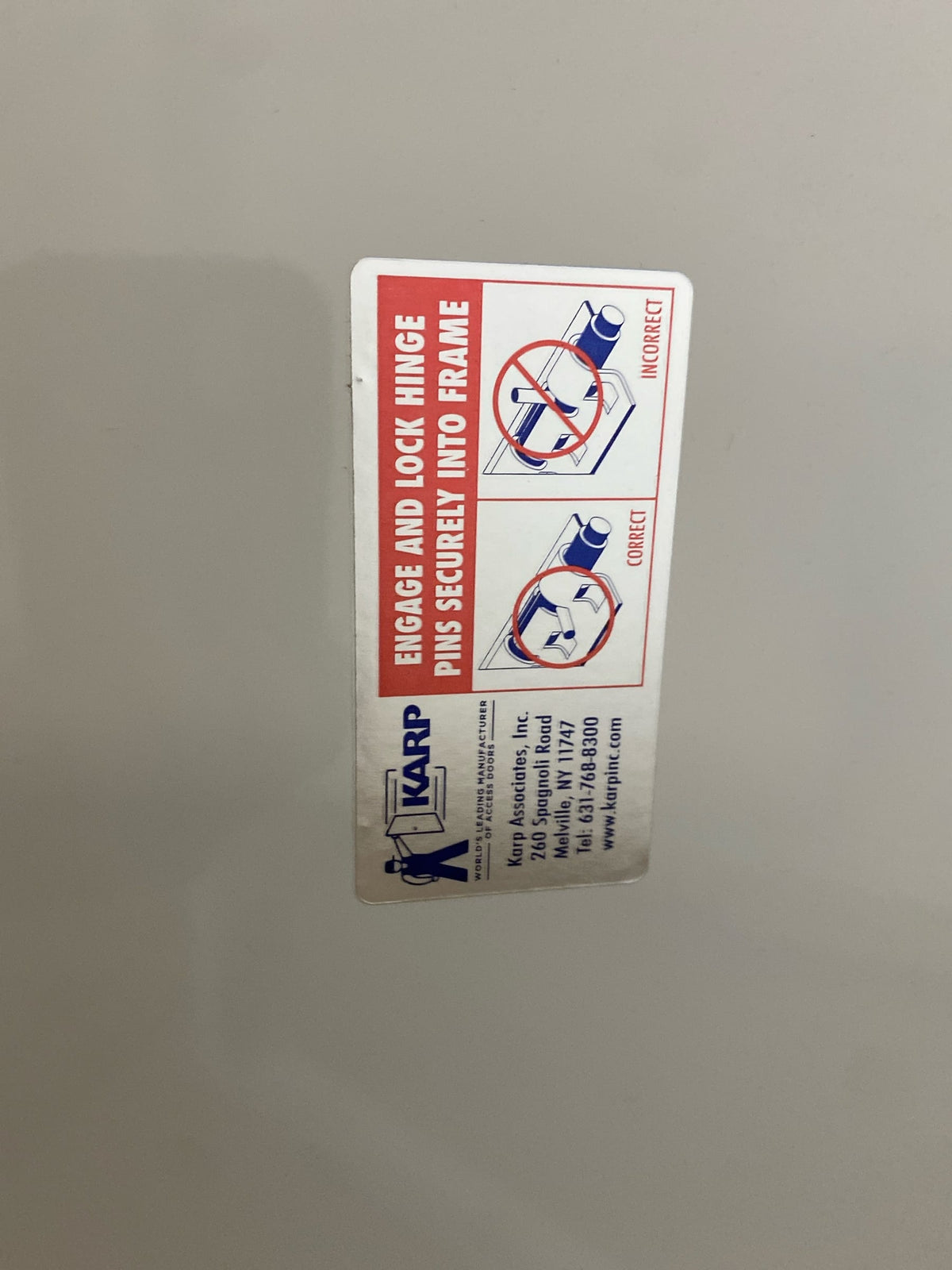 Karp Inc. MX Keyed Exterior Door Key - Latch, 24"Wx24"H
