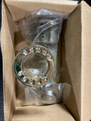 Baldwin FDLAJXTUBRCRR150 La Jolla Full Dummy Handleset with Tube Lever and Contemporary Round Rose Interior Trim from the Reserve Collection - Satin Nickel