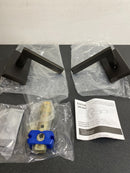 Emtek 710LRMB Lariat Rustic Modern Bronze Passage Door Lever Set - Medium Bronze