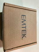 EMTEK Modern Rectangular Rosette Dummy, Pair with Matching Finish Helios Lever - Choice of 7 Finishes - 5052HLOUS19 - Flat Black (US19)