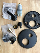 Delta T24989-BL Tetra 14 Series Pressure Balanced Valve Trim with Integrated 6 Function Diverter for Three Shower Applications - Less Rough-In - Matte Black