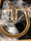 Delta T4745-CZ-PR-FL Bonacci Floor Mounted Tub Filler with Built-In Diverter - Includes Hand Shower - Lumicoat Champagne Bronze