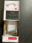 Delta Woodhurst (1-Pack) Toilet Paper Holder Polished Chrome Tissue Roll Holder for Bathroom Organization and Storage Pivoting Toilet Tissue Holder Wall Bathroom Accessories 73250