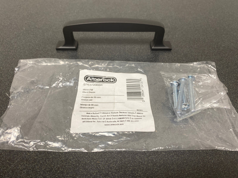 Amerock BP53720BBR Westerly 3-3/4 Inch Center to Center Handle Cabinet Pull - Black Bronze