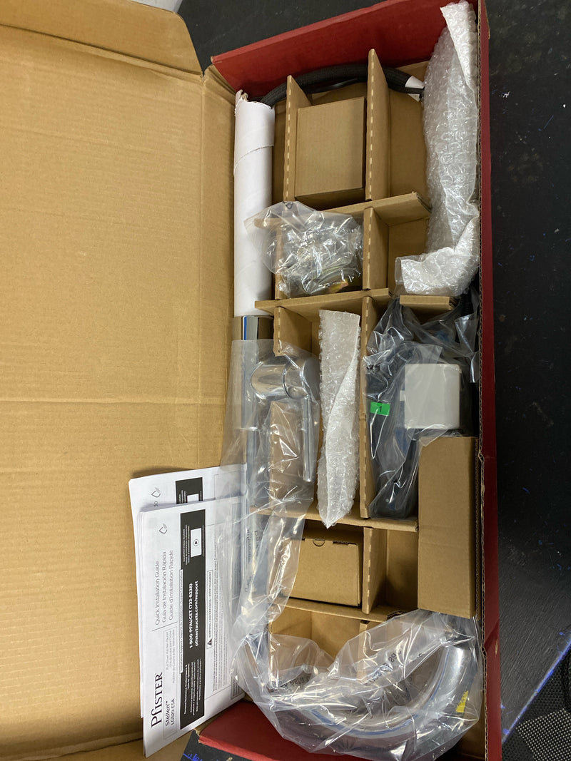 Pfister LG529-ESAC Stellen 1.8 GPM Touchless Single Hole Pull Down Kitchen Faucet - Includes Escutcheon Plate - Polished Chrome