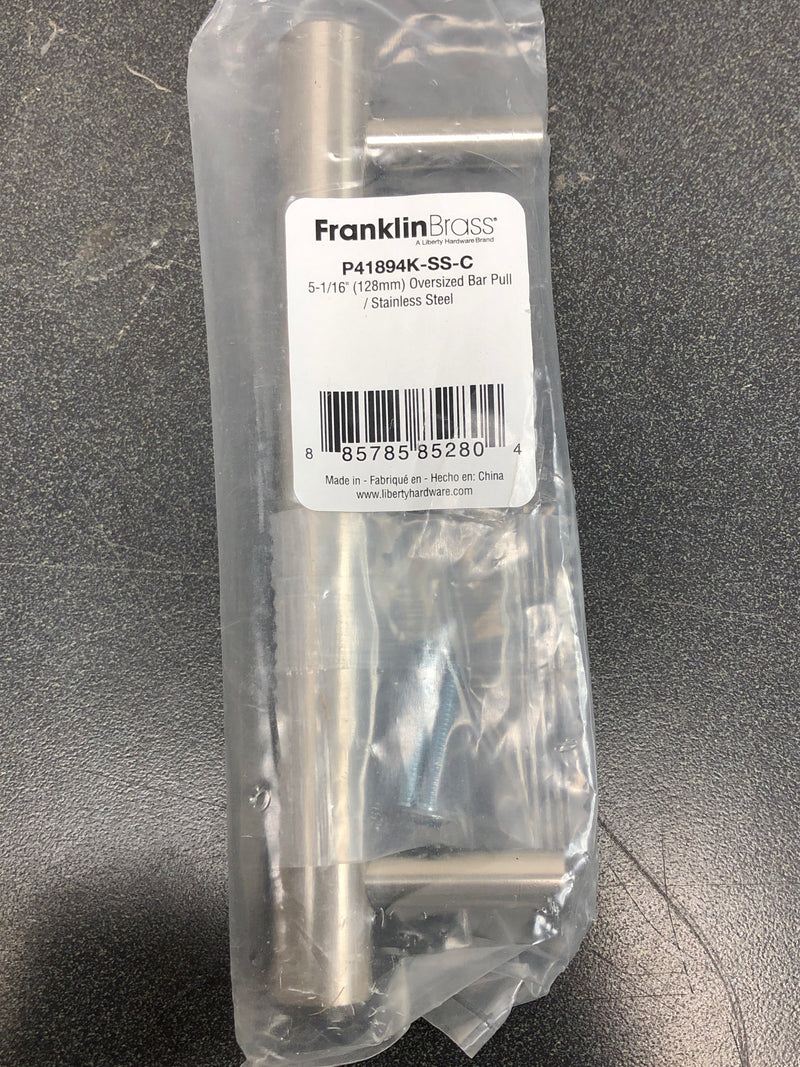 Franklin Brass P41894K-SS-C Oversized Bar Pulls 5-1/16 Inch Center to Center Bar Cabinet Pull - Stainless Steel