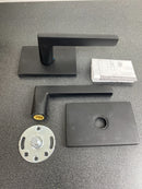 Emtek 505HLOUS19 Helios Reversible Non-Turning Two-Sided Dummy Door Lever Set from the Brass Modern Collection - Flat Black