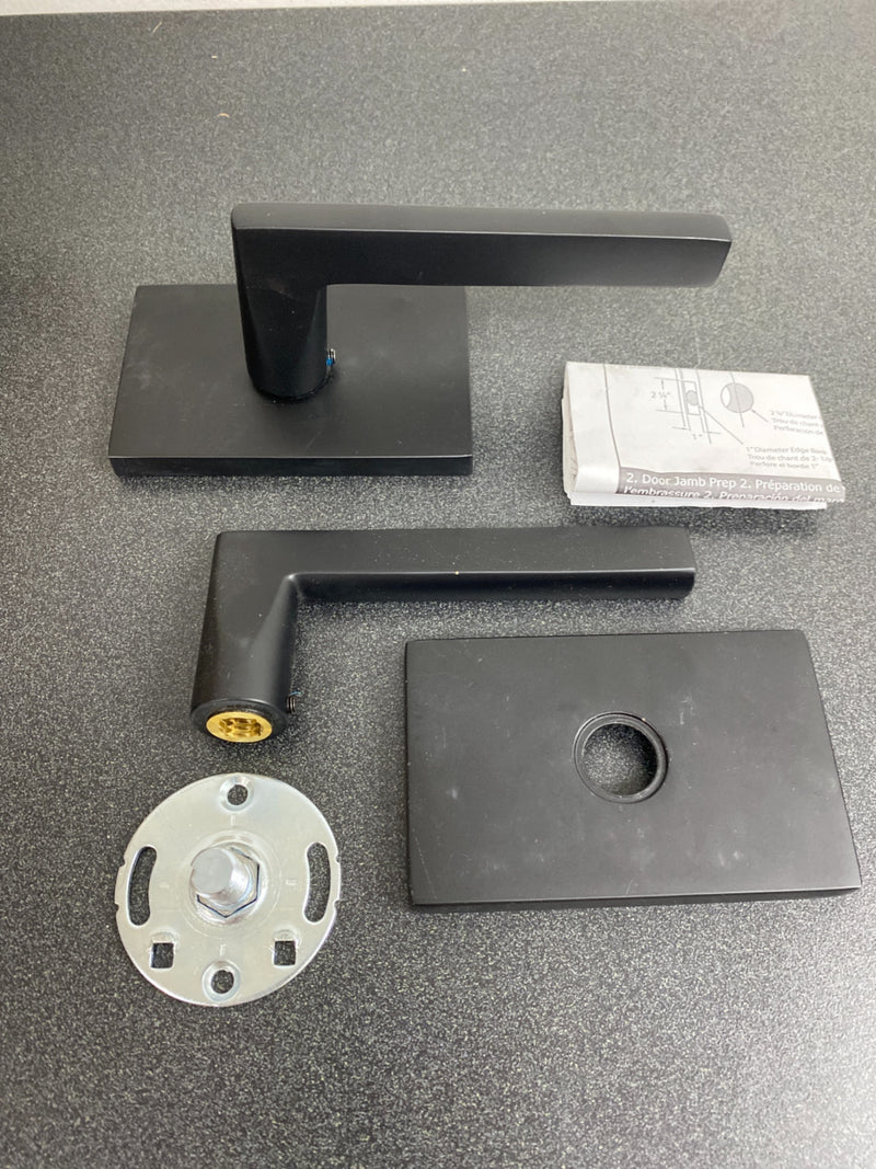 Emtek 505HLOUS19 Helios Reversible Non-Turning Two-Sided Dummy Door Lever Set from the Brass Modern Collection - Flat Black