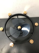 Fannehonne CAD102GD 20 in. Gold Flush Mount Caged Ceiling Fan with Lights and Remote Farmhouse Low Profile Ceiling Fan for Bedroom