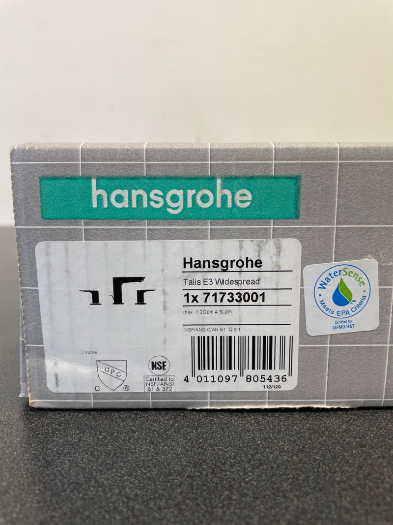 Hansgrohe 71733001 Talis E 1.2 GPM Widespread Bathroom Faucet with QuickClean, ComfortZone and EcoRight Technology - Includes Metal Pop-Up Drain Assembly - Chrome