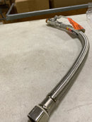 Everbilt EBBS34PF18BV 3/4 in. PTC x 3/4 in. FIP x 18 in. Braided Stainless Steel Water Heater Connector with Ball Valve