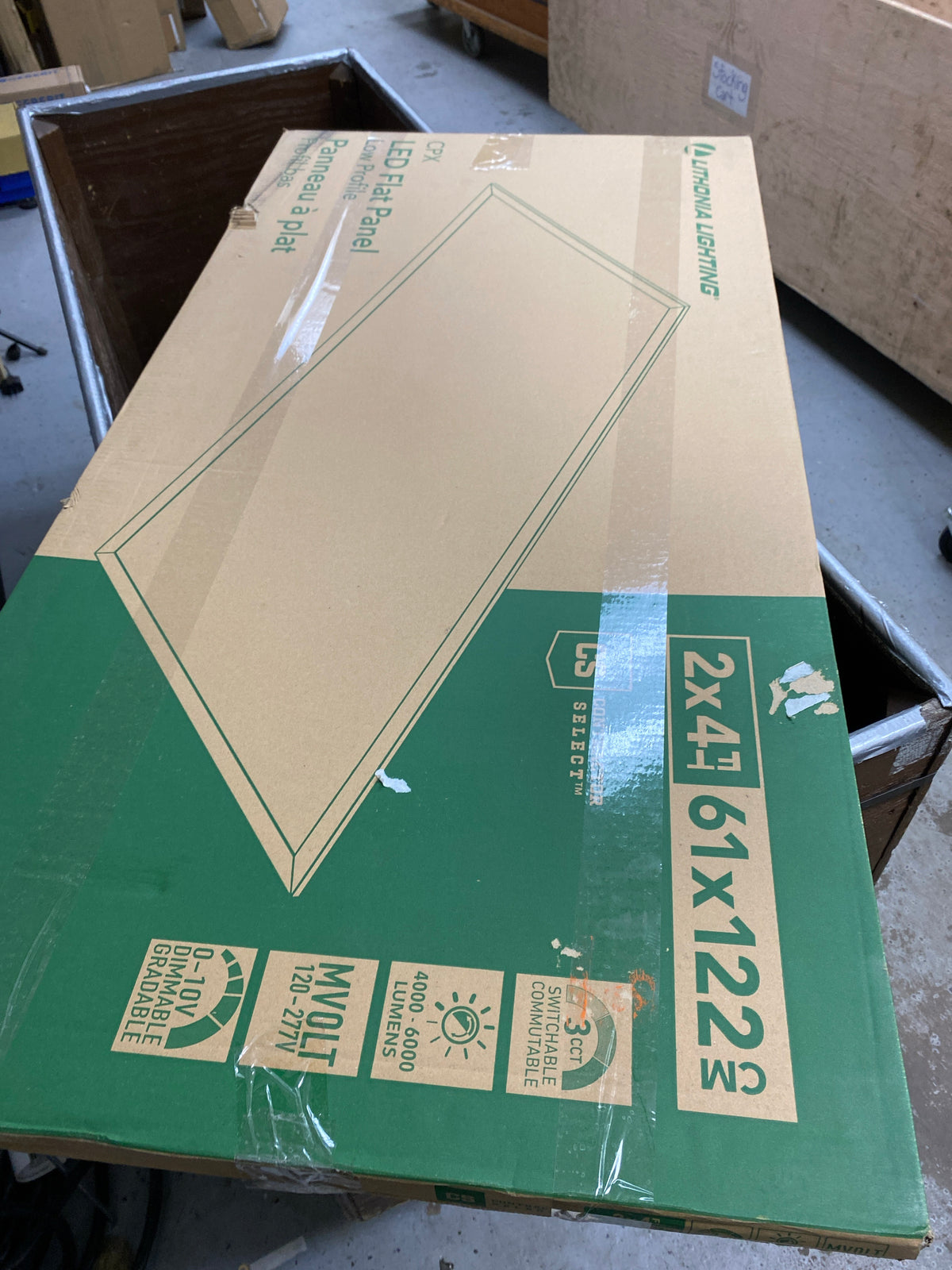 Lithonia Lighting CPX 2X4 ALO8 SWW7 M2 Contractor Select CPX 24" x 48" Flat Panel Adjustable Lumen and Color Temperature LED Troffer - White
