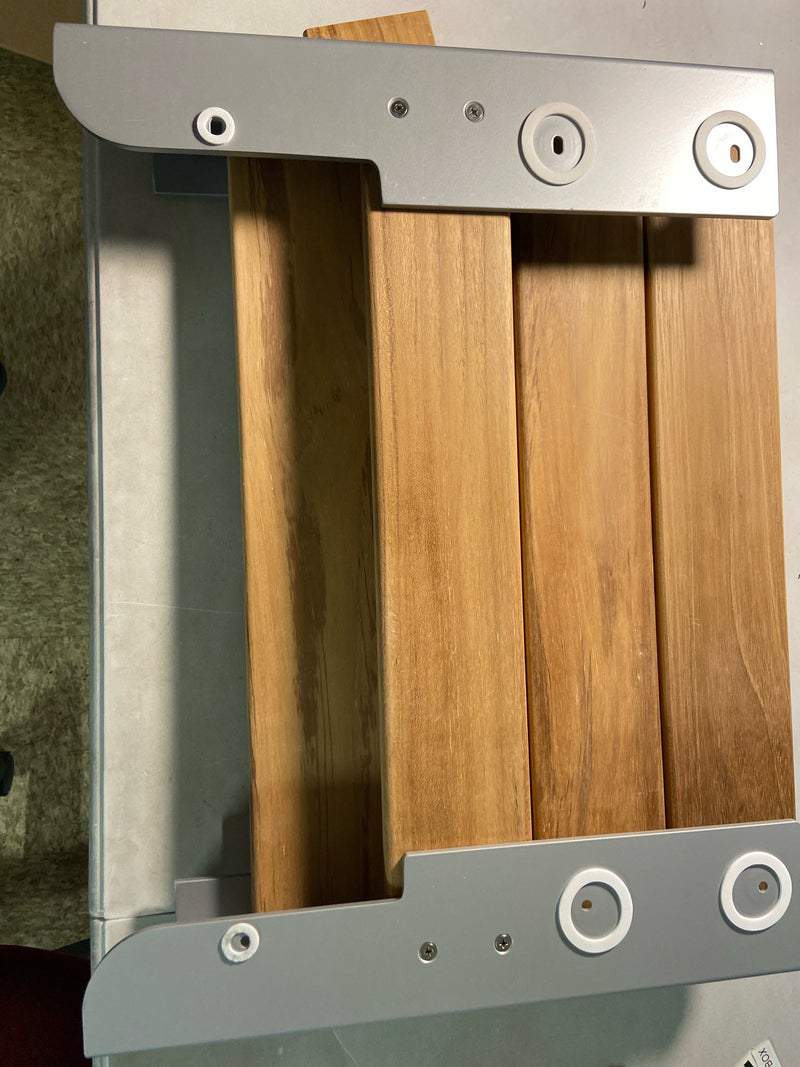 Moen DN7110 Wall Mounted Wood Shower Seat from the Home Care Collection - Solid Teak Wood