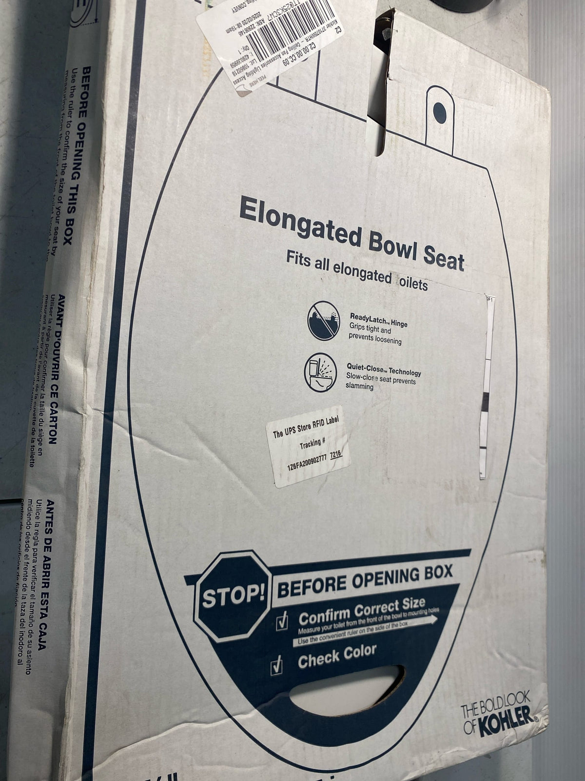 Kohler K-26801-0 Impro Elongated Closed-front Toilet Seat - White
