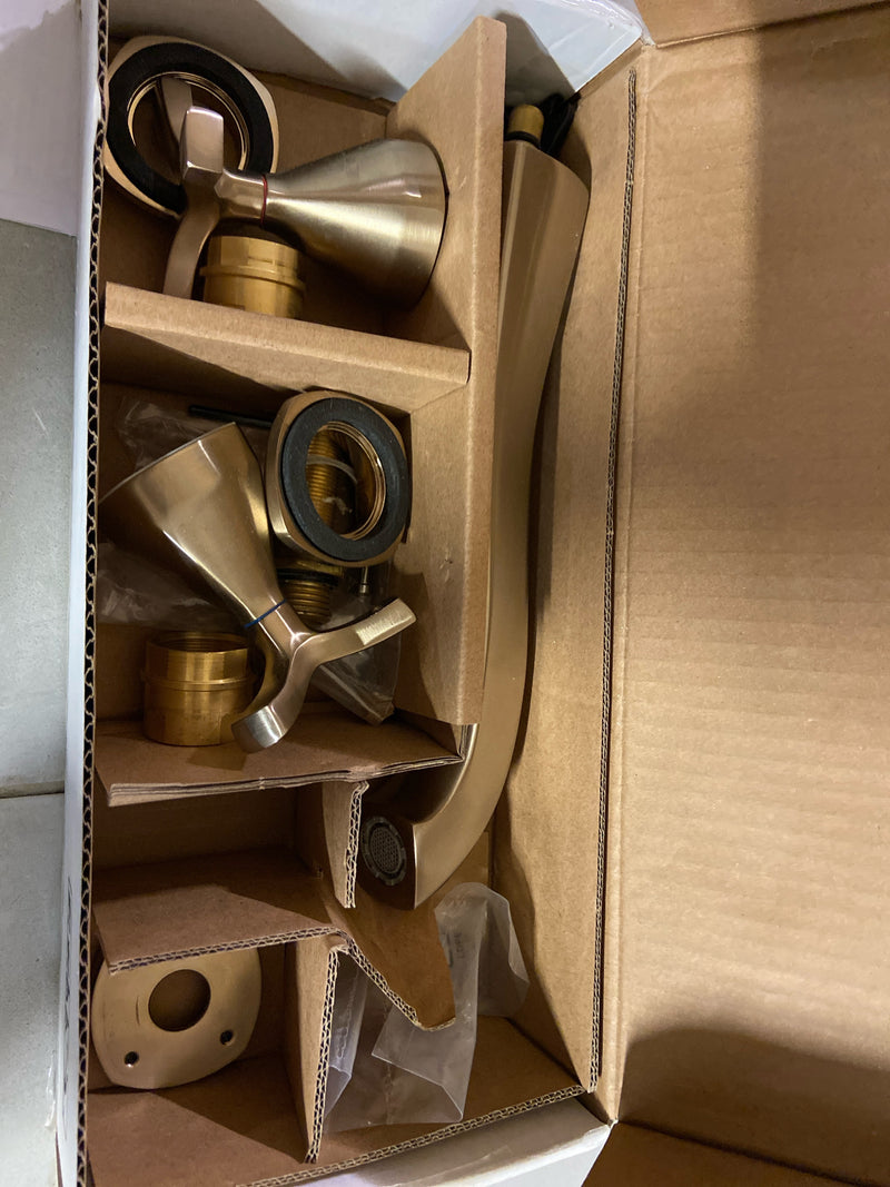Delta Faucet Stryke Wall Mount Bathroom Faucet Gold, Wall Mount Faucet Bathroom, Wall Faucets Bathroom Sink, Gold Bathroom Faucet, Lumicoat Champagne Bronze T35766LF-CZ-PR-WL (Valve Not Included)
