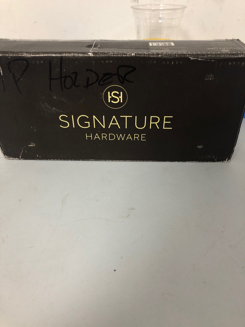 Signature Hardware 447223 Greyfield Wall-Mounted Toilet Paper Holder - Brushed Nickel