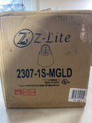 Z-Lite 2307-1S-MGLD Lilly - 1 Light Wall Sconce in Industrial Style-8.5 Inches Tall and 8 Inches Wide, Finish Color: Modern Gold