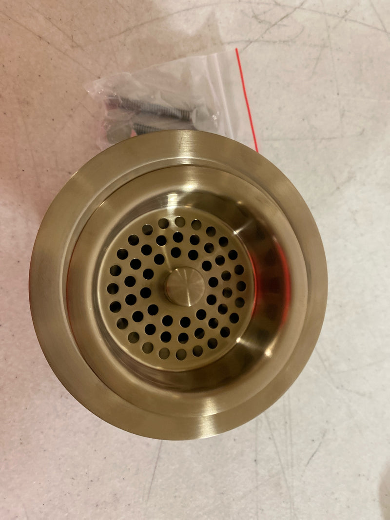 Brizo 69052-GL Brass Basket Strainer for Standard Kitchen Sinks - Luxe Gold