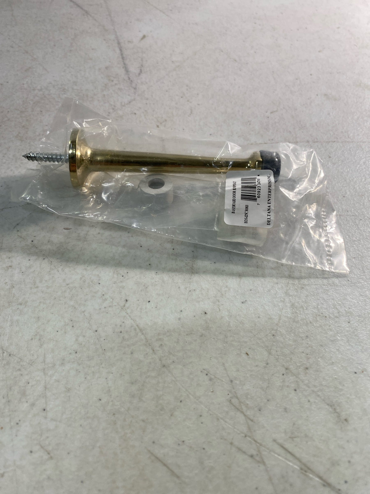 Deltana BDS425CR003 4" Solid Brass Baseboard Door Bumper - Polished Brass