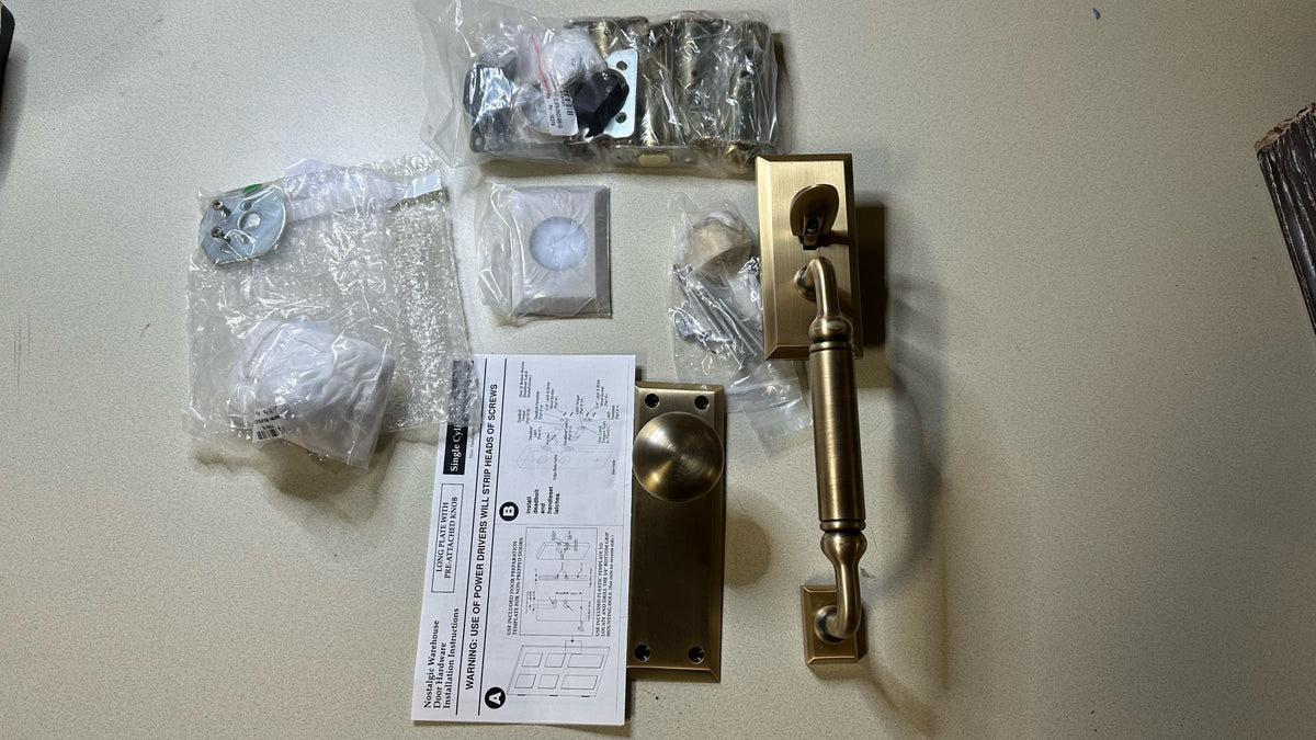 Nostalgic Warehouse New York C Grip Front Door Handle and Deadbolt Set