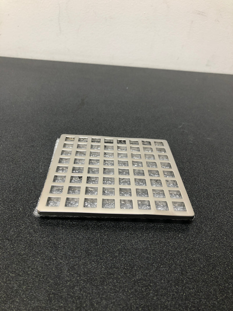 Infinity Drain QS 5 PS Squares 5" Drain Grate Only for Select Infinity Drain Center Drains - Polished Stainless