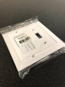Franklin Brass Classic Architecture Single Toggle Switch and Single Rocker / GFI Outlet Wall Plate - Pure White
