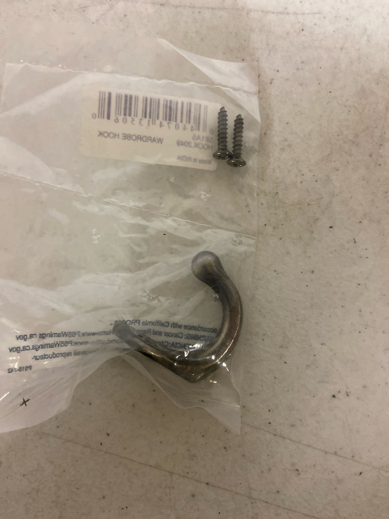 Ives 581A716 Low Profile Single Cast Aluminum Wardrobe Hook with 1 5/8" Projection - Aged Bronze