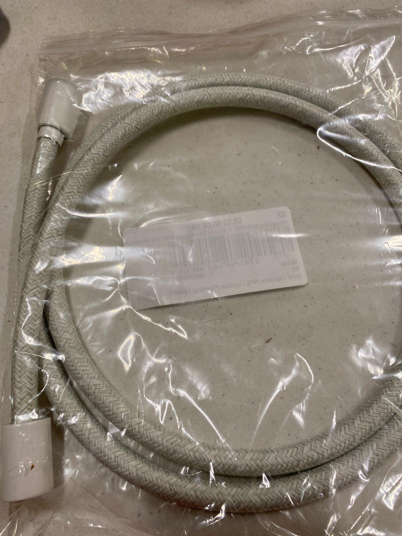 hansgrohe 28260700 DesignFlex Textile Matte White Handshower Hose, 63-inch