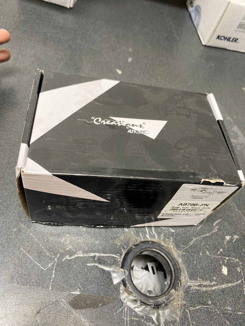 Alno A8766-PN Infinity Single Post Slide On Solid Brass Hook Style Toilet Paper Holder - Polished Nickel