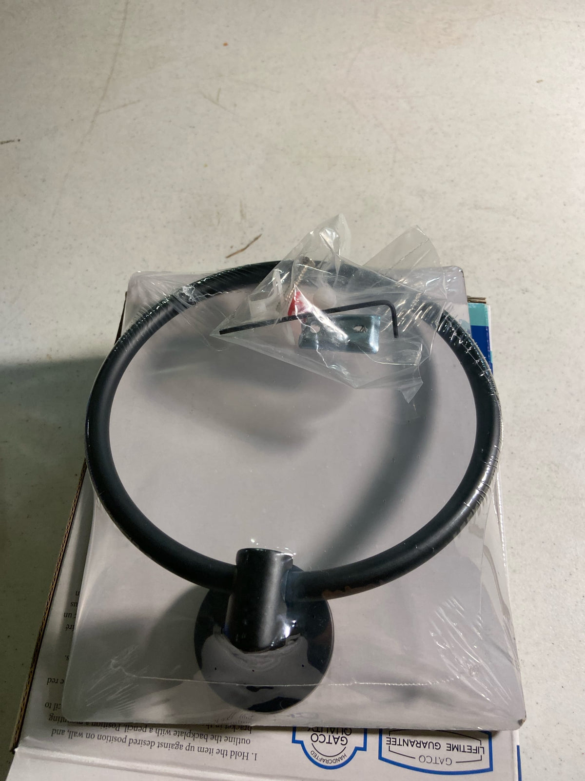 Gatco 4632MX Glam Towel Ring in Matte Black