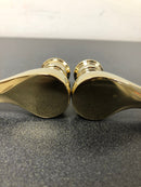 Baldwin 5445V003FD 5445V Non-Turning Two-Sided Dummy Door Lever Set with 5048 Rose from the Estate Collection - Lifetime Polished Brass