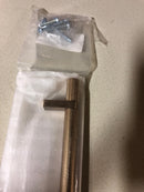 Emtek 84156.RCBUS4.KNUS4 Knurled 8 Inch Center to Center Bar Cabinet Pull with Rectangular Bar Stem from the SELECT Collection - Satin Brass / Satin Brass Stem