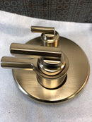 Brizo T75698-GL Levoir Thermostatic Valve Trim with Integrated Volume Control and 6 Function Diverter for Three Shower Applications - Less Rough-In - Luxe Gold