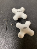 Signature Hardware 270818 Small Porcelain Cross Handles - Pair of 2 - Oil Rubbed Bronze