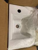 WS Bath Collections Minimal 4077 Minimal 21-3/5" Wall Mounted/Vessel Bathroom Sink - White