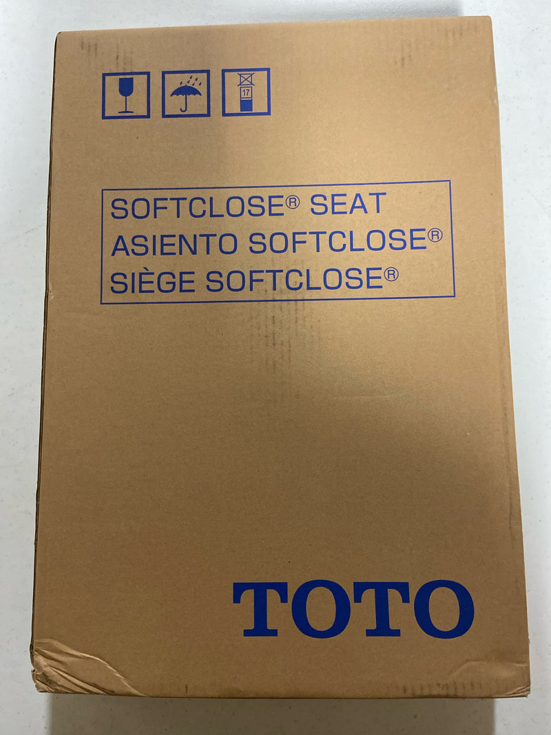 TOTO SoftClose Elongated Closed Front Toilet Seat in Cotton White-SS124