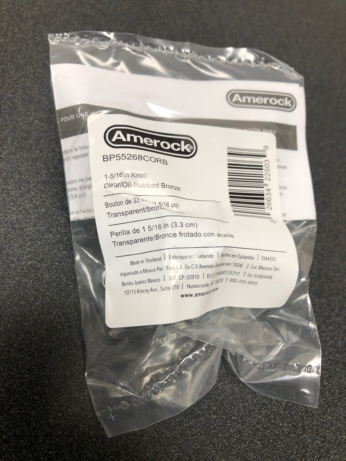 Amerock BP55268CORB Traditional Classics 1-5/16 Inch Geometric Cabinet Knob - Crystal Oil Rubbed Bronze
