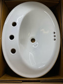 KOHLER Serif Drop-in bathroom sink with 8" widespread faucet holes