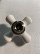 Kingston Brass KSH3958PXC Cold Porcelain Cross Handle, 3/8" X 16PT - Brushed Nickel